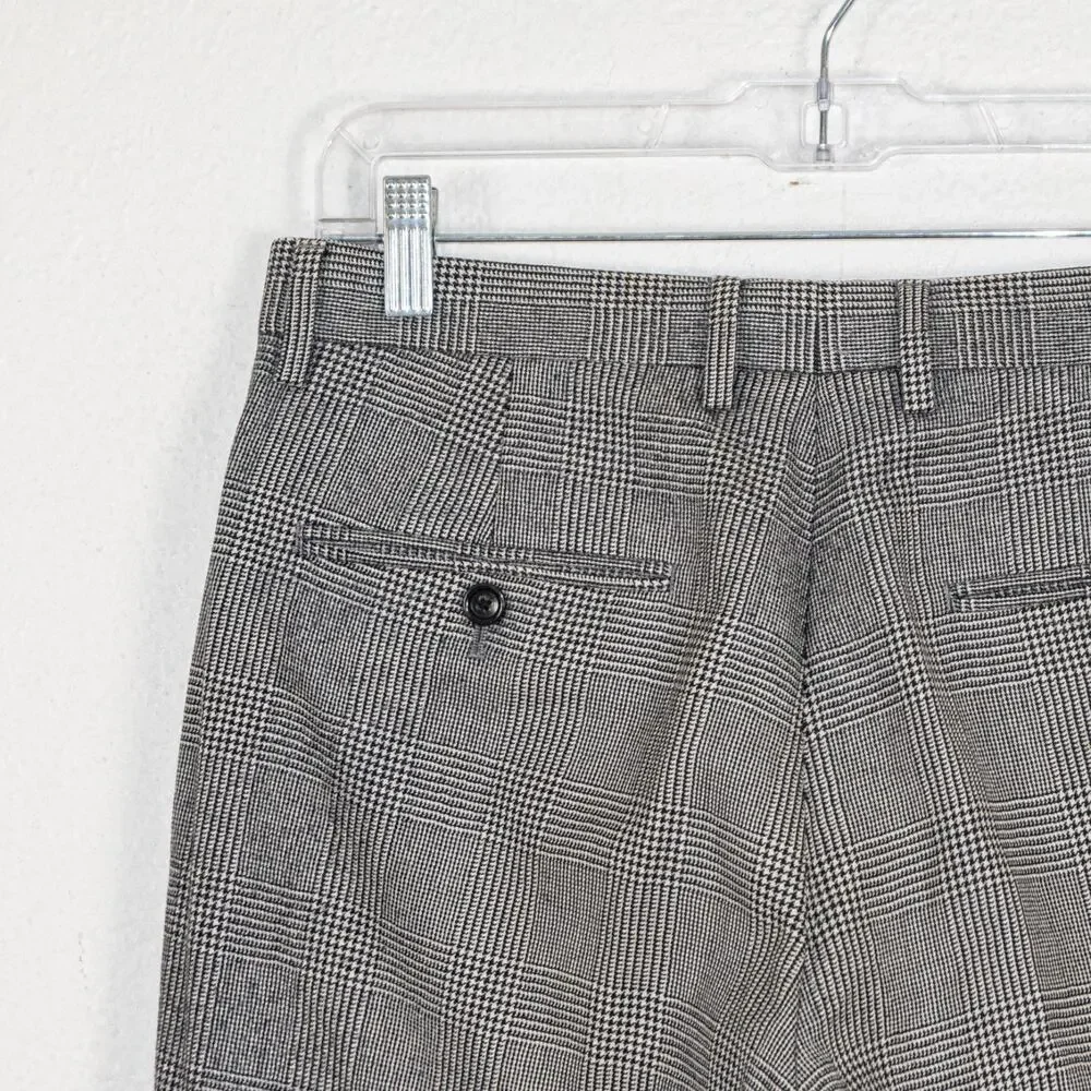 J.Crew Ludlow Slim Houndstooth Tweed Pant Wool Vitale Barberis Cononico 29